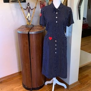 1950s rare Korell plus Vintage polka dot dress